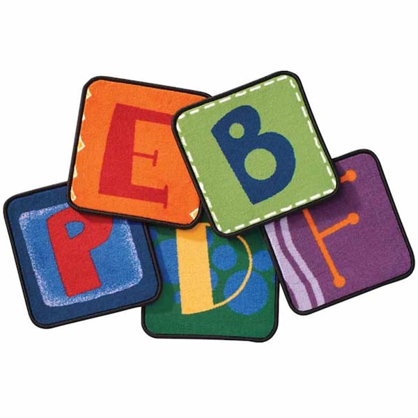 Carpets For Kids Toddler Alphabet Blocks Kit - Primary Rug 3826 - main